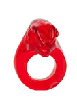 The Matador Vibrating Cock Ring with Clitoral Stimulation - Red