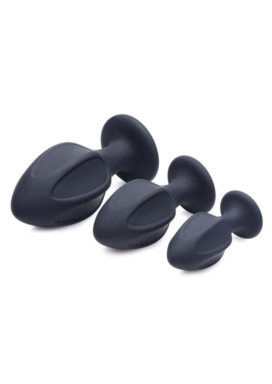 Master Series Triple Juicers Silicone Anal Trainer Set (3 piece) - Black