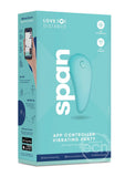 Love Distance Span App Controlled Rechargeable Panty Vibe - O/S - Aqua