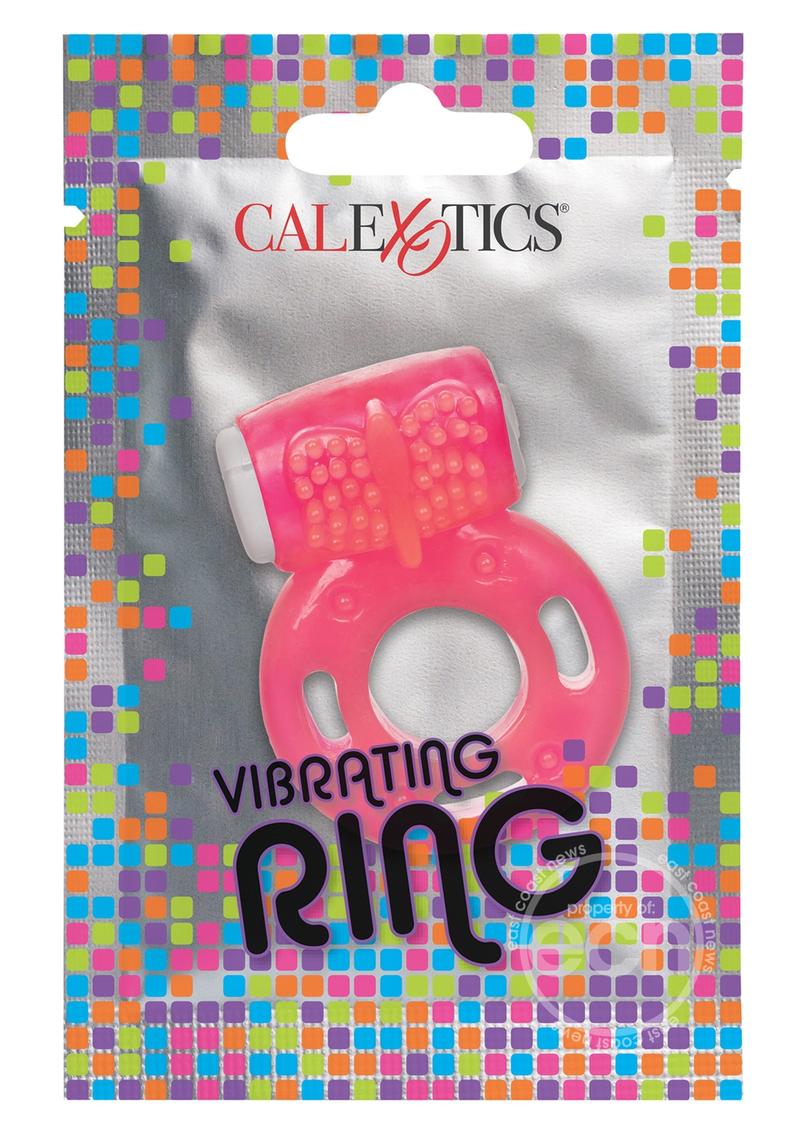 Foil Pack Vibrating Cock Ring - Pink