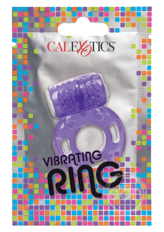 Foil Pack Vibrating Cock Ring - Purple