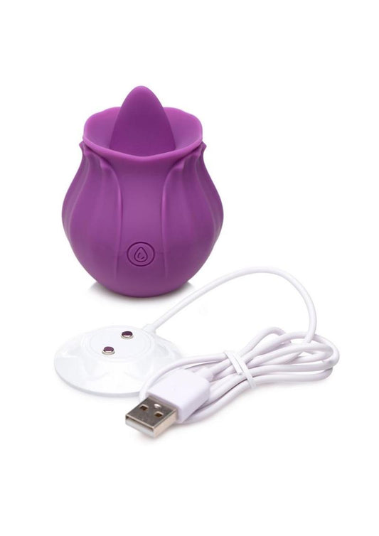 Inmi Bloomgasm Wild Violet Rechargeable Silicone 10X Licking Stimulator