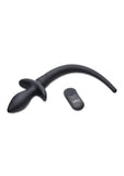 Tailz Waggerz Moving & Vibrating Silicone Rechargeable Puppy Tail with Remote Control - Black