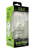 ZOLO Gripz Dotted Stroker Masturbator - Clear