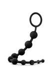 Anal Adventure Platinum Silicone 10 Anal Beads - Black