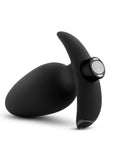 Anal Adventure Platinum Silicone Vibrating Saddle Plug - Black