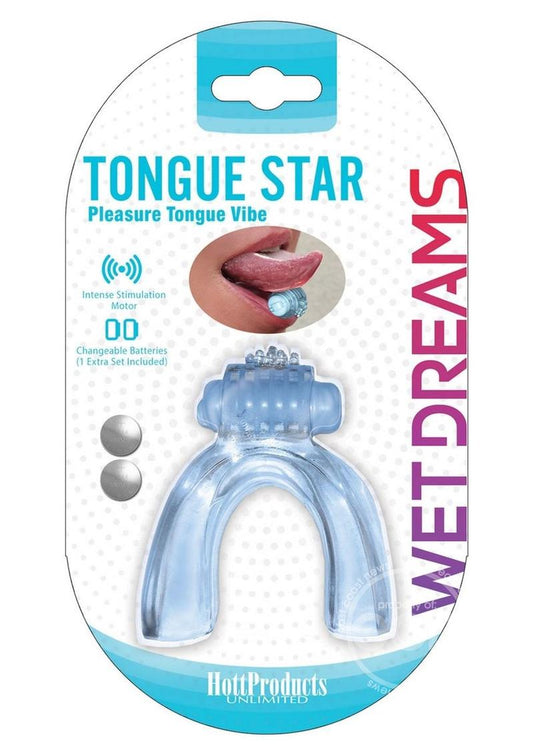 Tongue Star Pleasure Tongue Vibrator - Clear