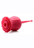 Inmi Bloomgasm Sucking & Vibrating Rose Silicone Rechargeable Clit Stimulator - Red