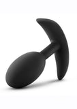 Anal Adventures Platinum Silicone Vibra Slim Butt Plug - Medium - Black