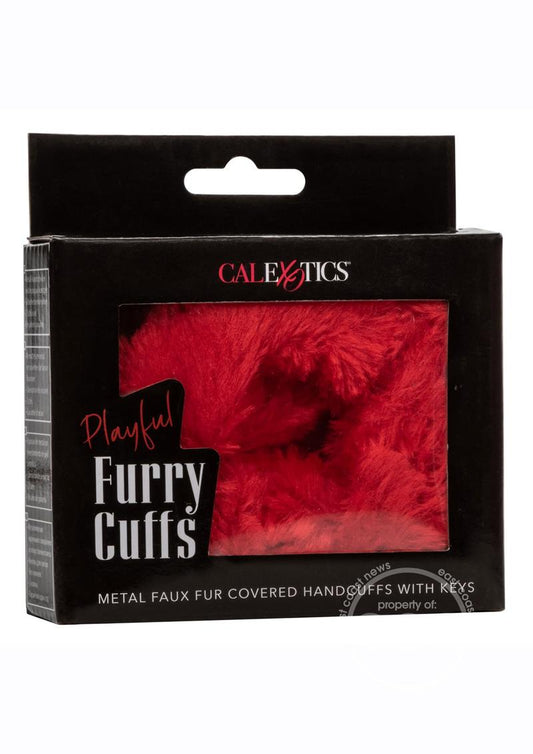 Playful Furry Cuffs - Red