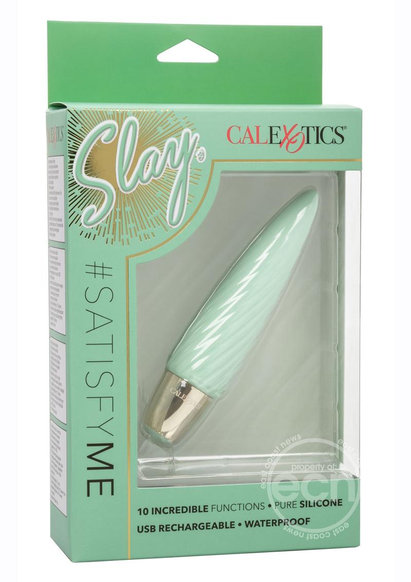 Slay #SatisfyMe Rechargeable Silicone Bullet Vibrator - Green