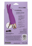 Slay #BuzzMe Rechargeable Silicone Rabbit Ears Bullet - Purple