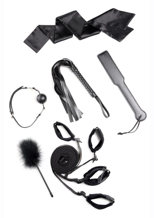 Strict Bed Bondage Restraint Kit (set of 6) - Black