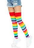 Leg Avenue Lycra Acrylic Rainbow Thigh High - OS - Multicolor