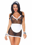 Leg Avenue Seductive French Maid Set (4 piece) - Black/White