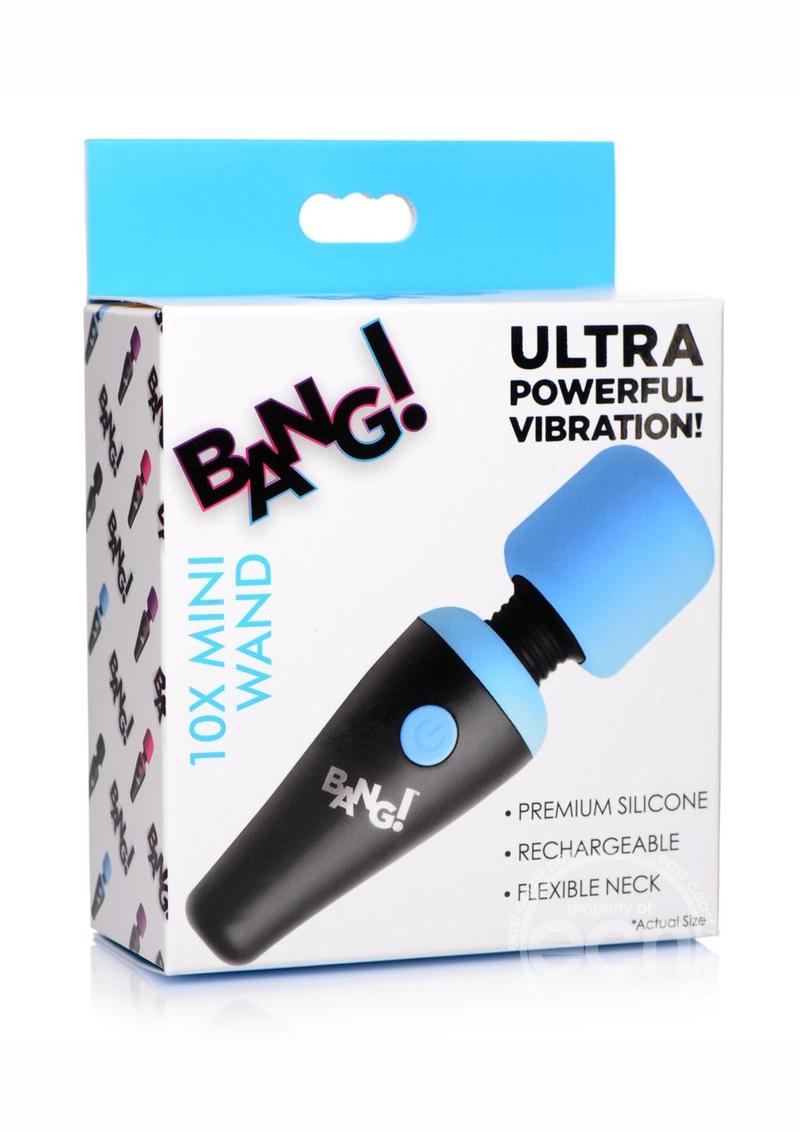 Bang! 10X Vibrating Mini Rechargeable Silicone Wand Massager