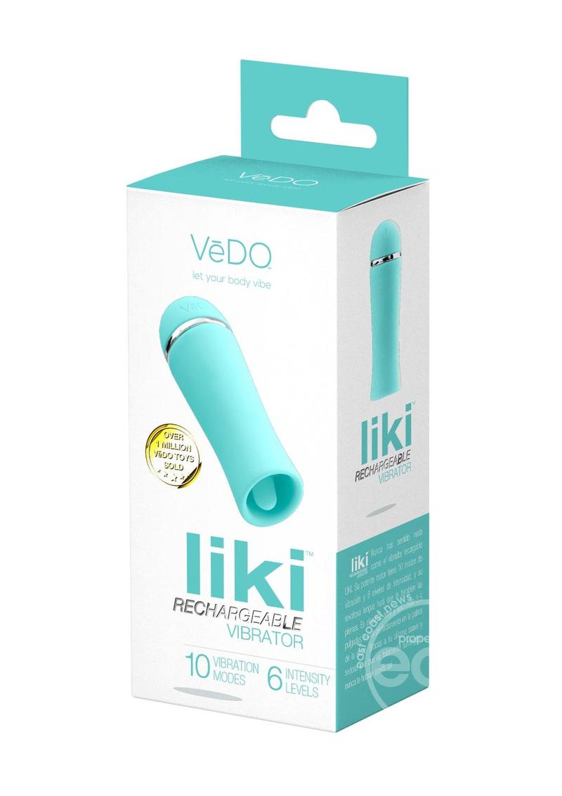 VeDO Liki Rechargeable Silicone Flicker Vibrator - Teal