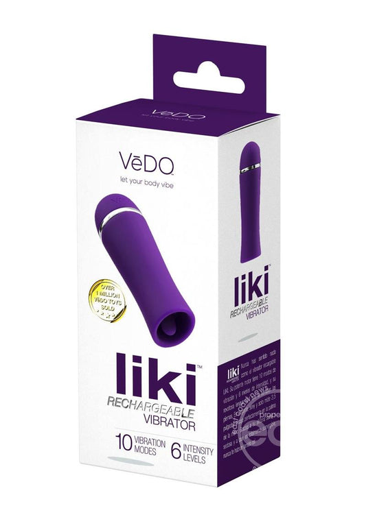 VeDO Liki Rechargeable Silicone Flicker Vibrator - Deep Purple
