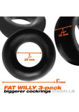 Oxballs Fat Willy Jumbo Cock Ring (3 pack) - Black