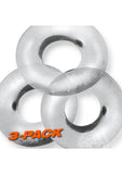 Oxballs Fat Willy Jumbo Cock Ring (3 pack) - Clear