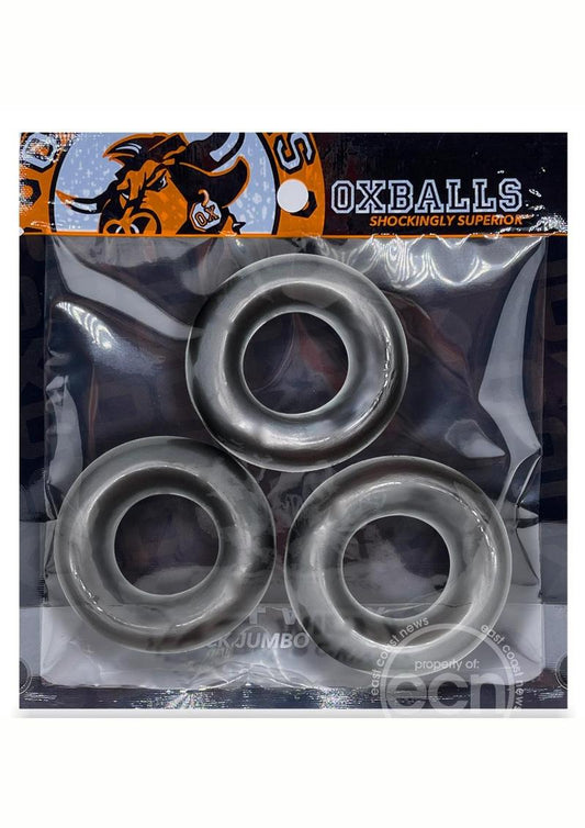 Oxballs Fat Willy Jumbo Cock Ring (3 pack) - Steel