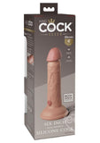 King Cock Elite Dual Density Silicone Dildo 6in - Vanilla