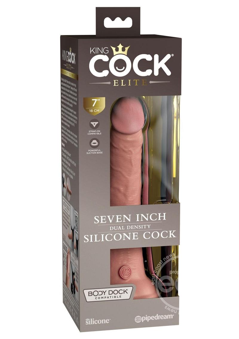 King Cock Elite Dual Density Silicone Dildo 7in