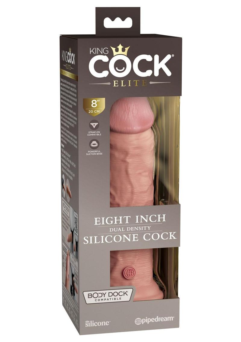 King Cock Elite Dual Density Silicone Dildo 8in