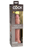 King Cock Elite Dual Density Silicone Dildo 9in - Vanilla