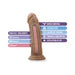 Blush Au Naturel 8 in. Posable Dual Density Dildo with Suction