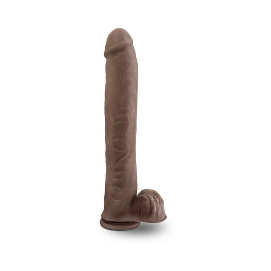 Au Naturel Daddy 14 in. Posable Dual Density Dildo with Balls