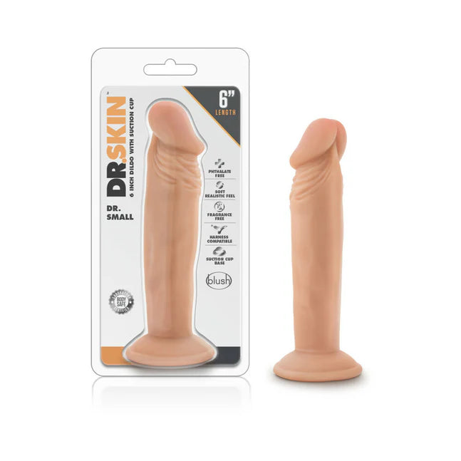 Blush Dr. Skin Dr. Small Realistic 6 in. Dildo with Suction Cup