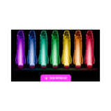 Blush Glow Dicks Molly Color Changing 8 in. Vibrating Dildo Glitter Pink