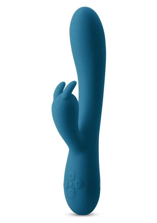 Inya Luv Bunny Rechargeable Silicone Rabbit Vibrator - Teal