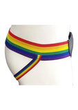 Rouge Leather Jock with Pride Stripes