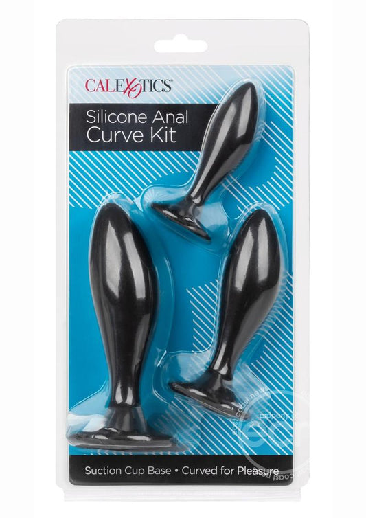 Silicone Anal Curve Kit (3 piece) - Black