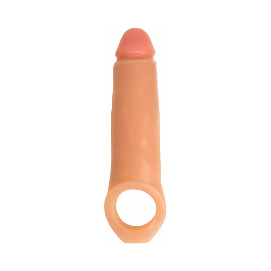 Curve Toys Jock 2 in. Enhancer with Ball Strap Extension Sheath Beige