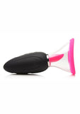 Inmi Lickgasm Mini 10X Licking & Sucking Rechargeable Silicone Clitoral Stimulator - Black/Pink