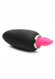 Inmi Lickgasm Mini 10X Licking & Sucking Rechargeable Silicone Clitoral Stimulator - Black/Pink