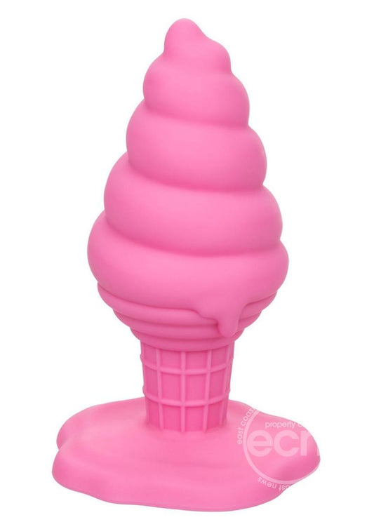 Naughty Bits Yum Bum Ice Cream Cone Silicone Butt Plug - Pink