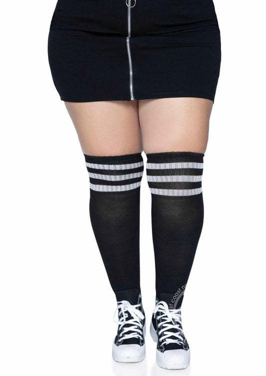 Leg Avenue PLUS Over The Knee Athletic Socks - 1X/2X