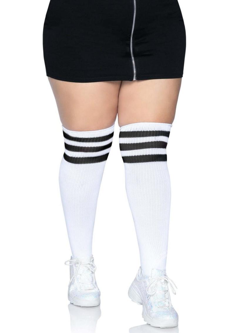 Leg Avenue PLUS Over The Knee Athletic Socks - 1X/2X