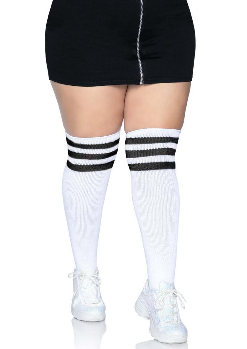 Leg Avenue PLUS Over The Knee Athletic Socks - 1X/2X
