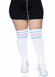 Leg Avenue PLUS Over The Knee Athletic Socks - 1X/2X