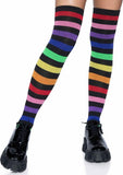 ACRYLIC RAINBOW STRIPE THIGH HIGH