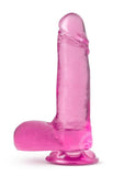 B Yours Plus Rock n' Roll Realistic Dildo with Balls 7.25in - Pink