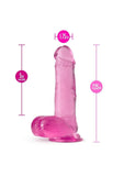 B Yours Plus Rock n' Roll Realistic Dildo with Balls 7.25in - Pink