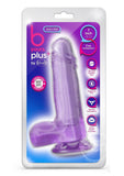 B Yours Plus Rock n' Roll Realistic Dildo with Balls 7.25in - Purple