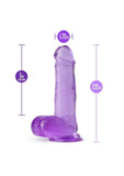 B Yours Plus Rock n' Roll Realistic Dildo with Balls 7.25in - Purple