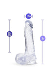 B Yours Plus Ram n' Jam Realistic Dildo with Balls 8in - Clear